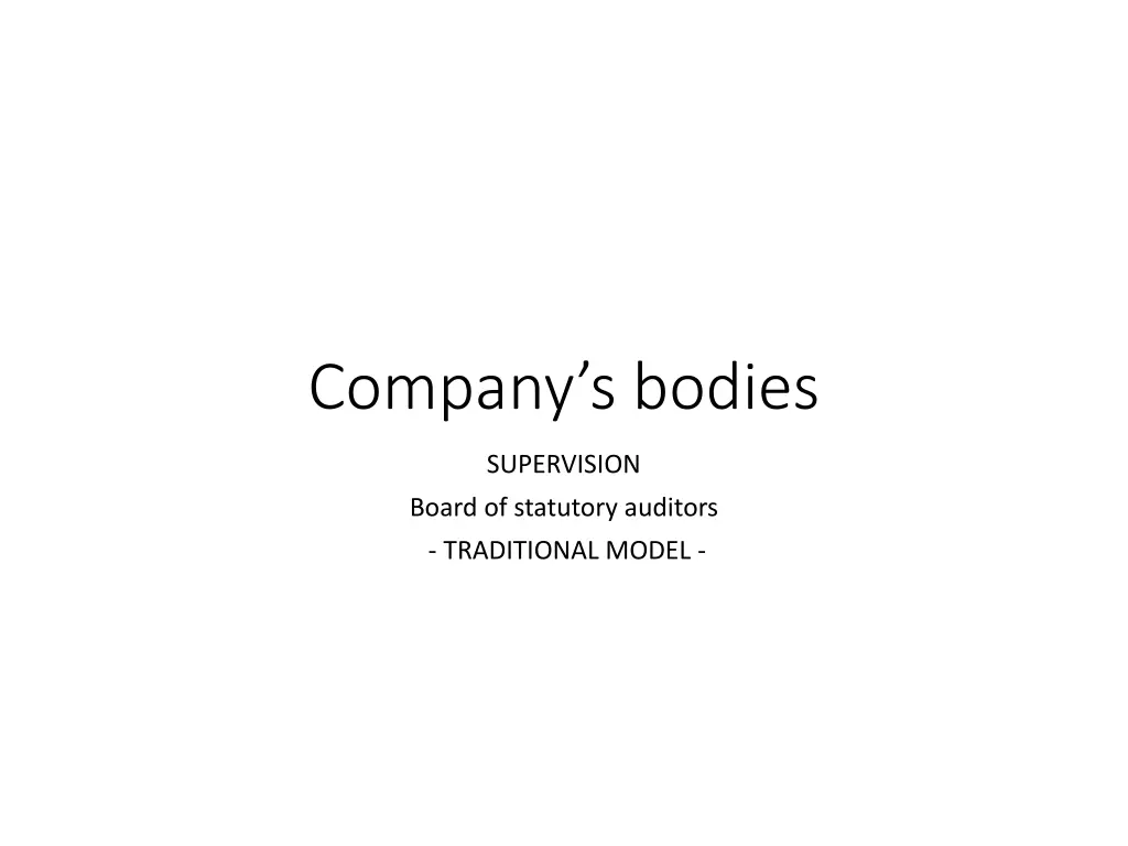 company s bodies
