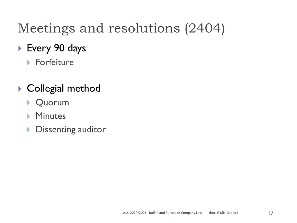 meetings and resolutions 2404