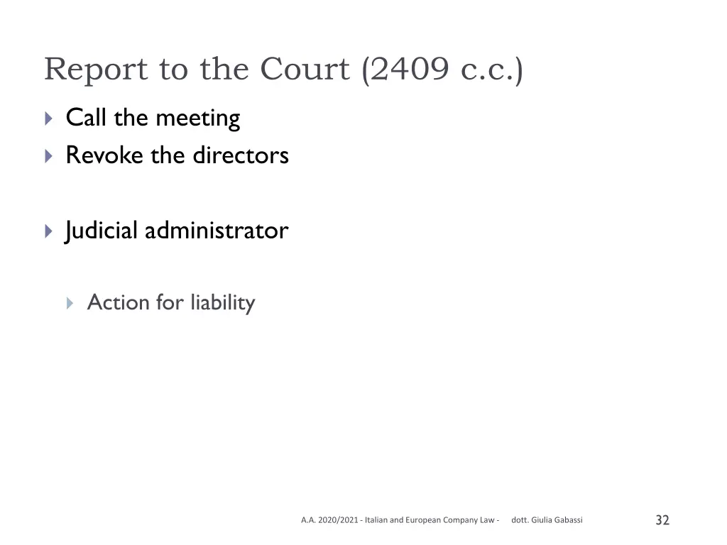report to the court 2409 c c 1
