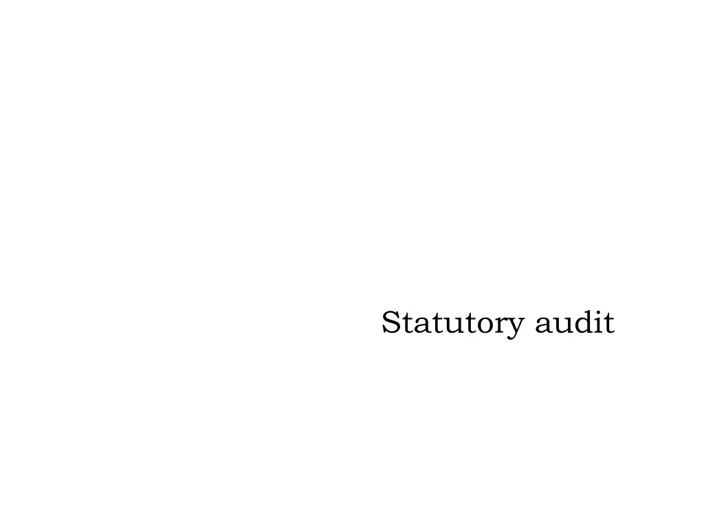 statutory audit