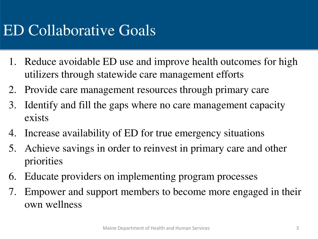 ed collaborative goals