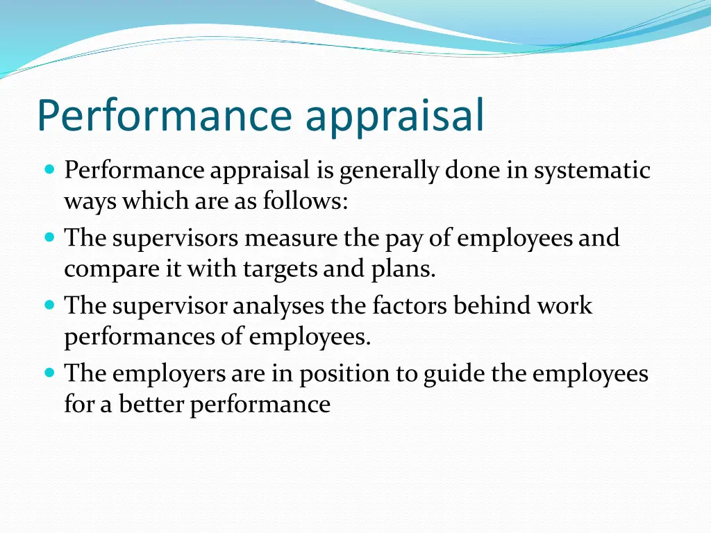 performance appraisal 1