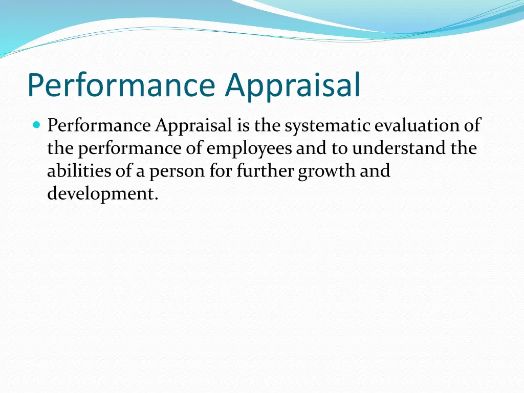 performance appraisal