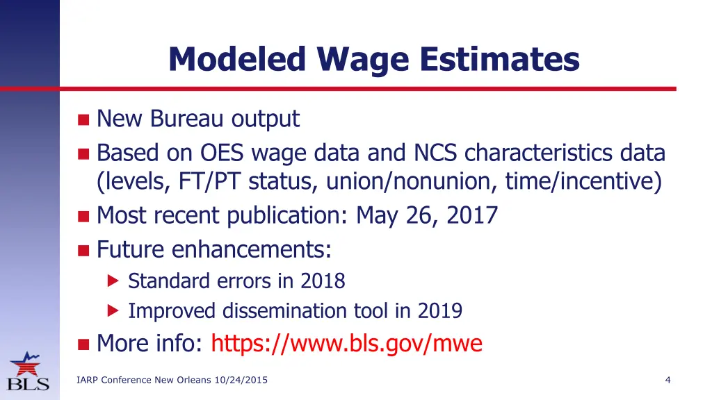 modeled wage estimates
