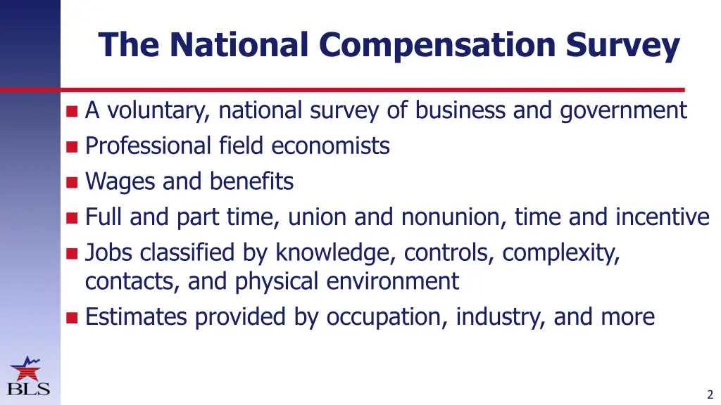 the national compensation survey