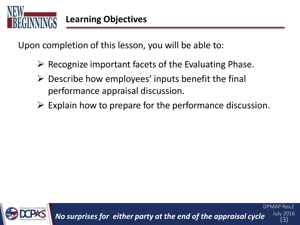 learning objectives