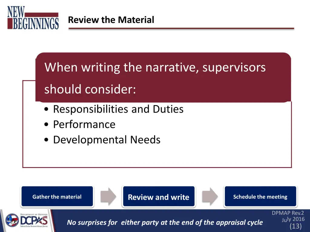 review the material