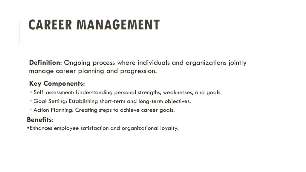 career management