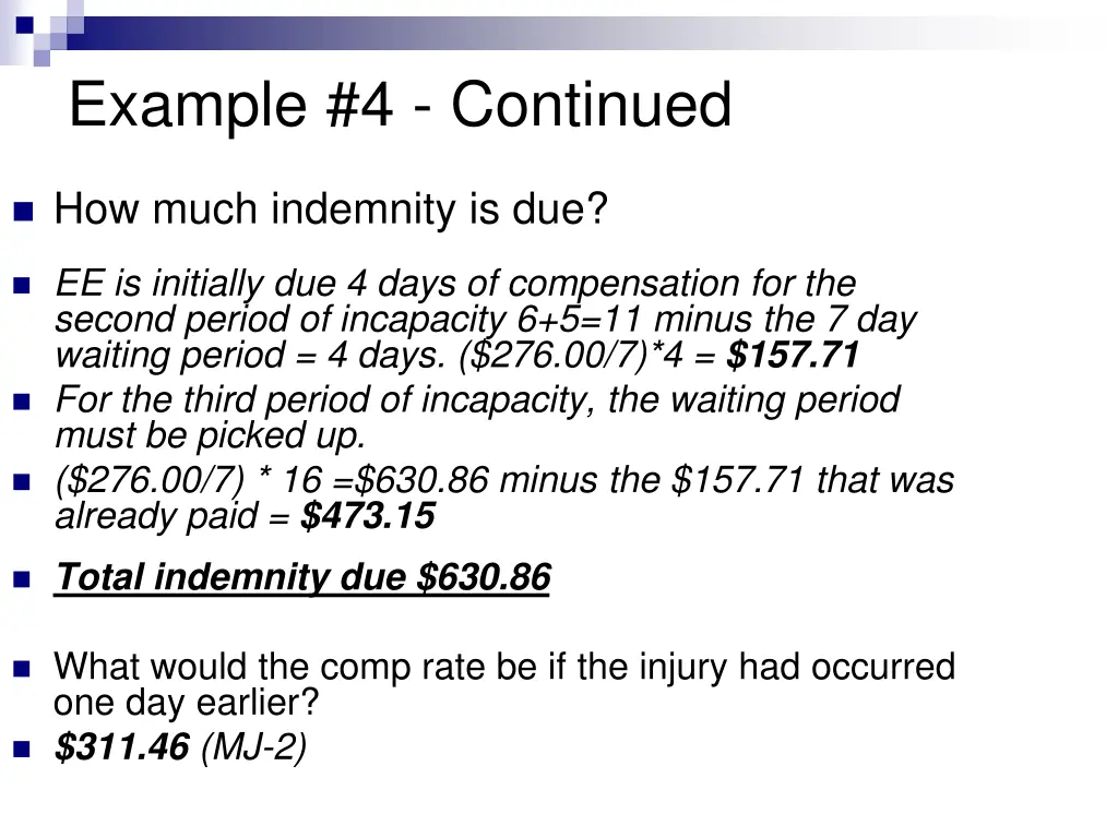 example 4 continued