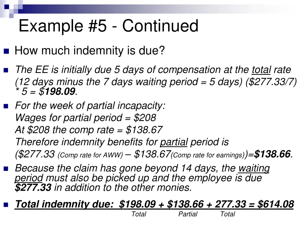 example 5 continued