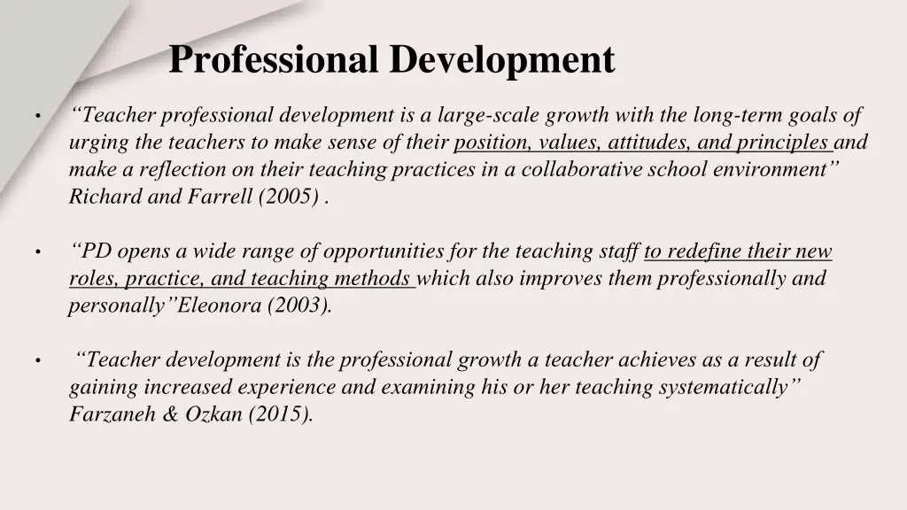 professional development