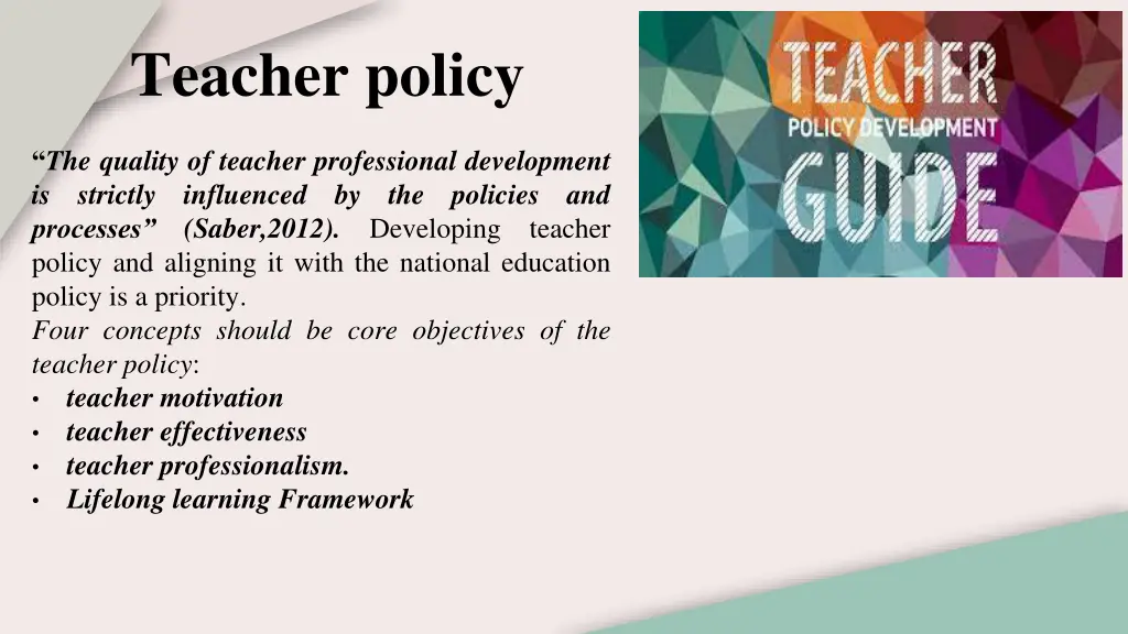 teacher policy