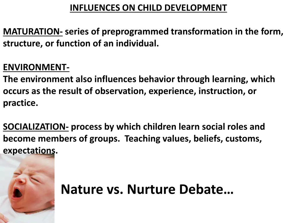 influences on child development