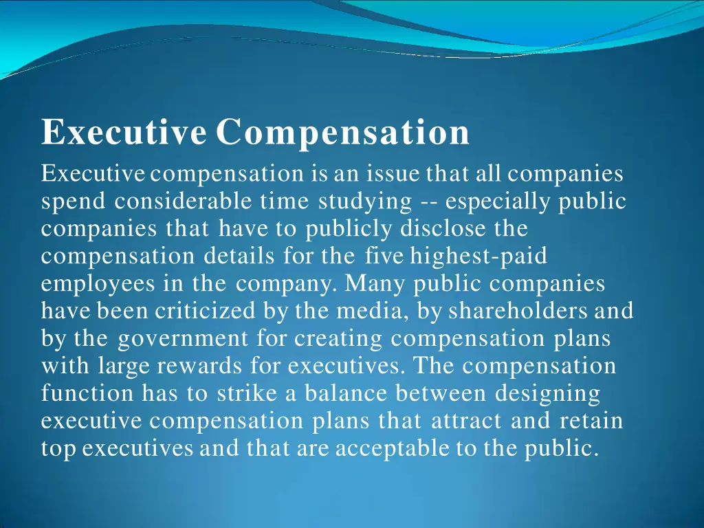 executive compensation executivecompensation