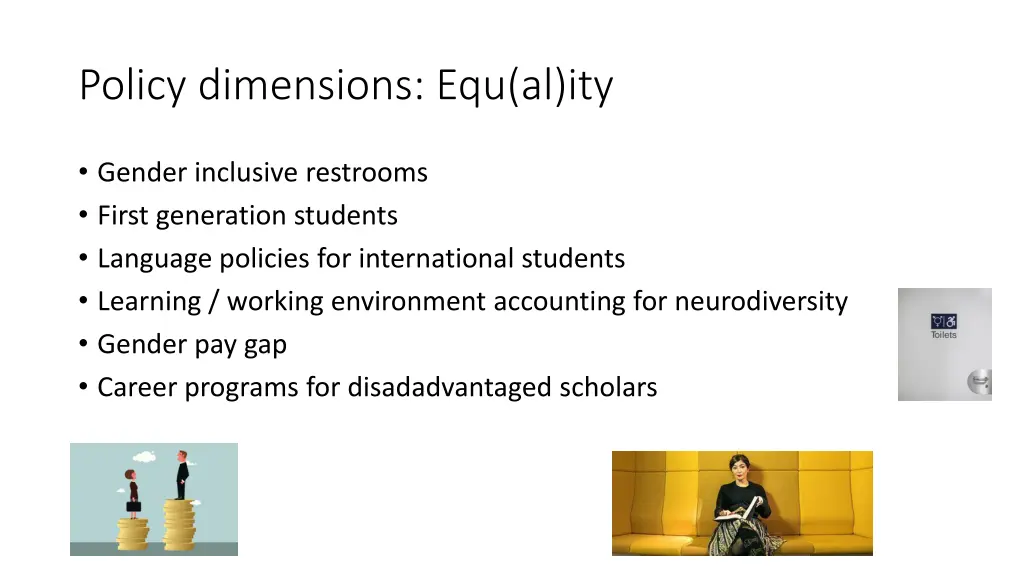policy dimensions equ al ity