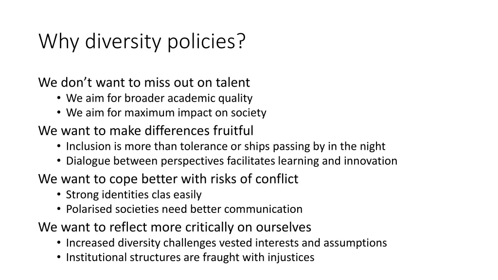 why diversity policies 1