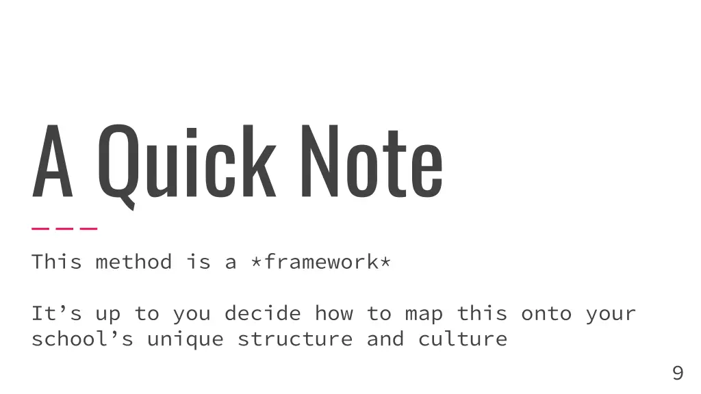 a quick note