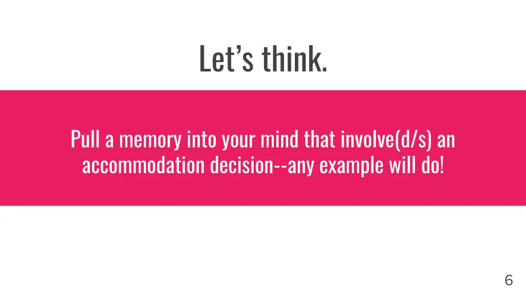 let s think