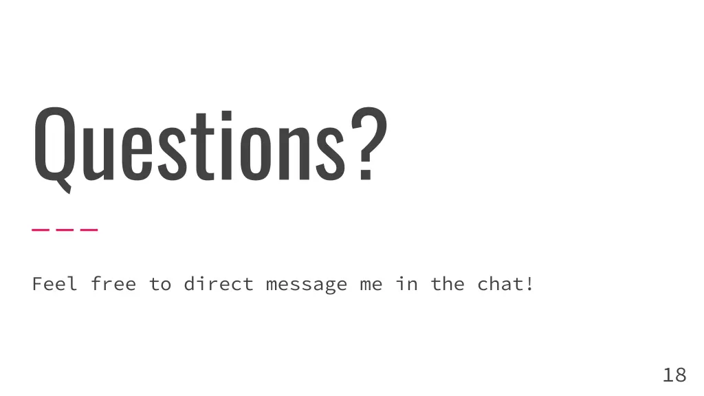 questions