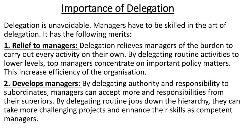 importance of delegation importance of delegation