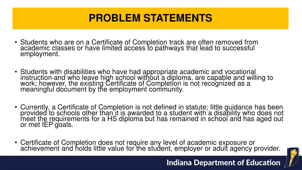 problem statements