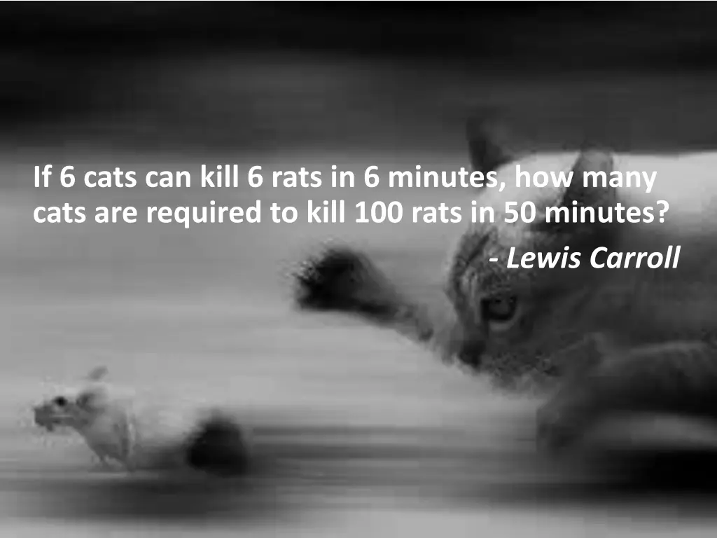 if 6 cats can kill 6 rats in 6 minutes how many