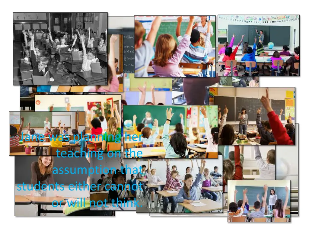 students are not thinking