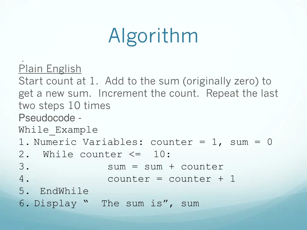 algorithm 1
