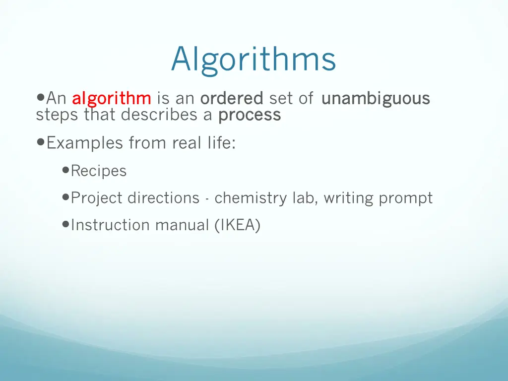 algorithms
