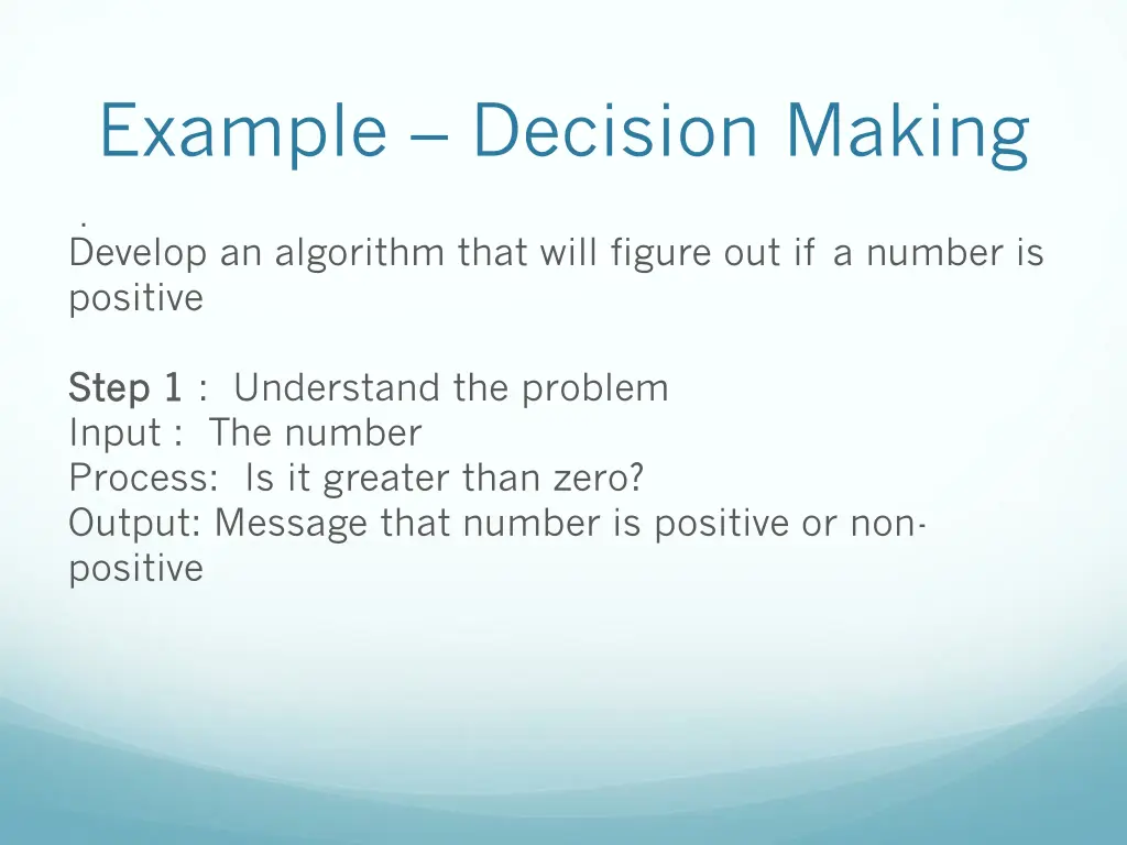 example decision making