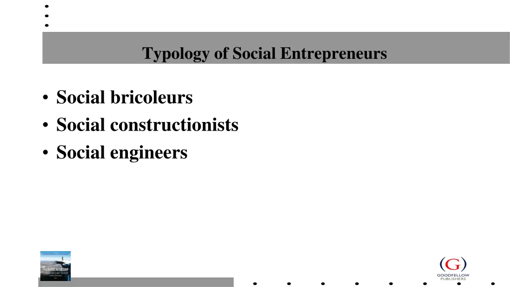 typology of social entrepreneurs
