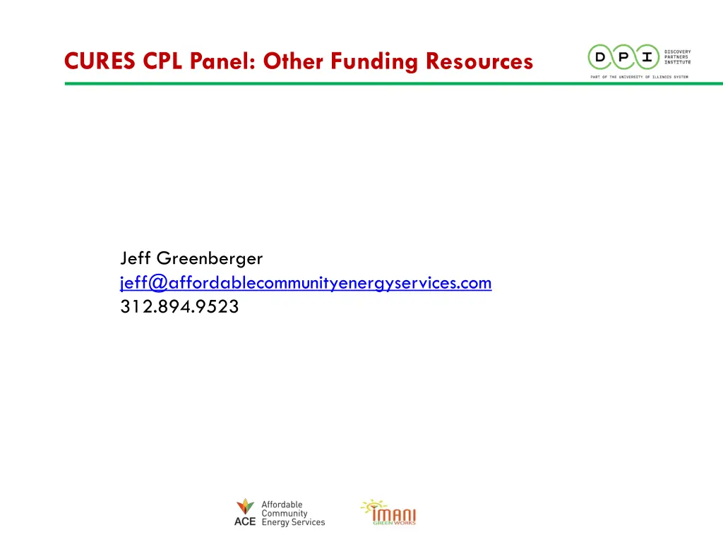 cures cpl panel other funding resources 10