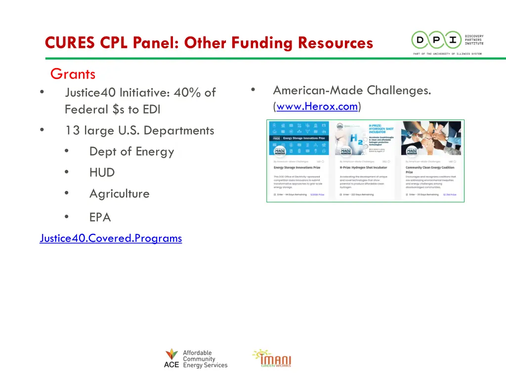 cures cpl panel other funding resources 4