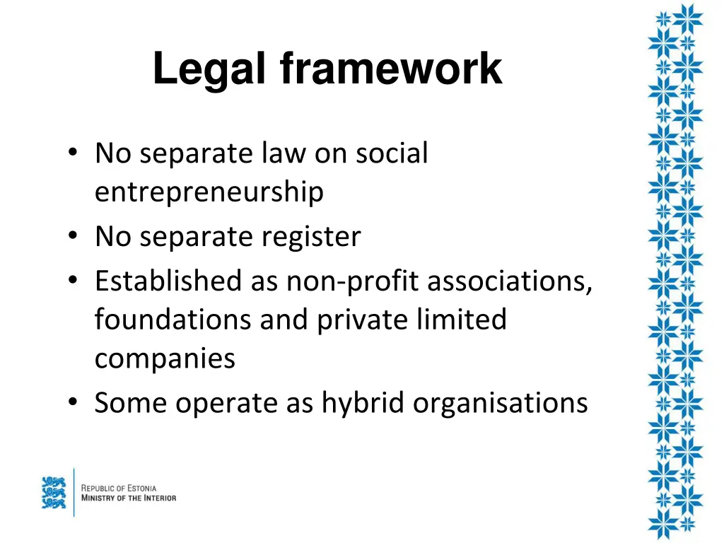legal framework