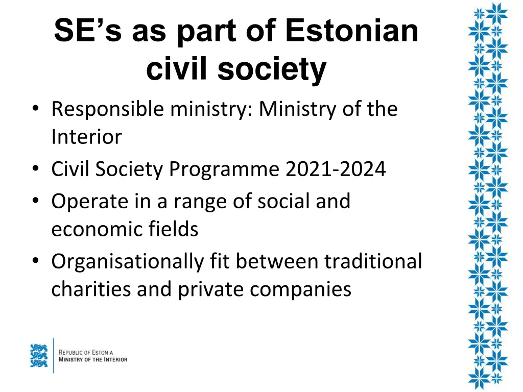 se s as part of estonian civil society