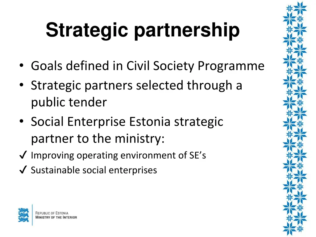 strategic partnership