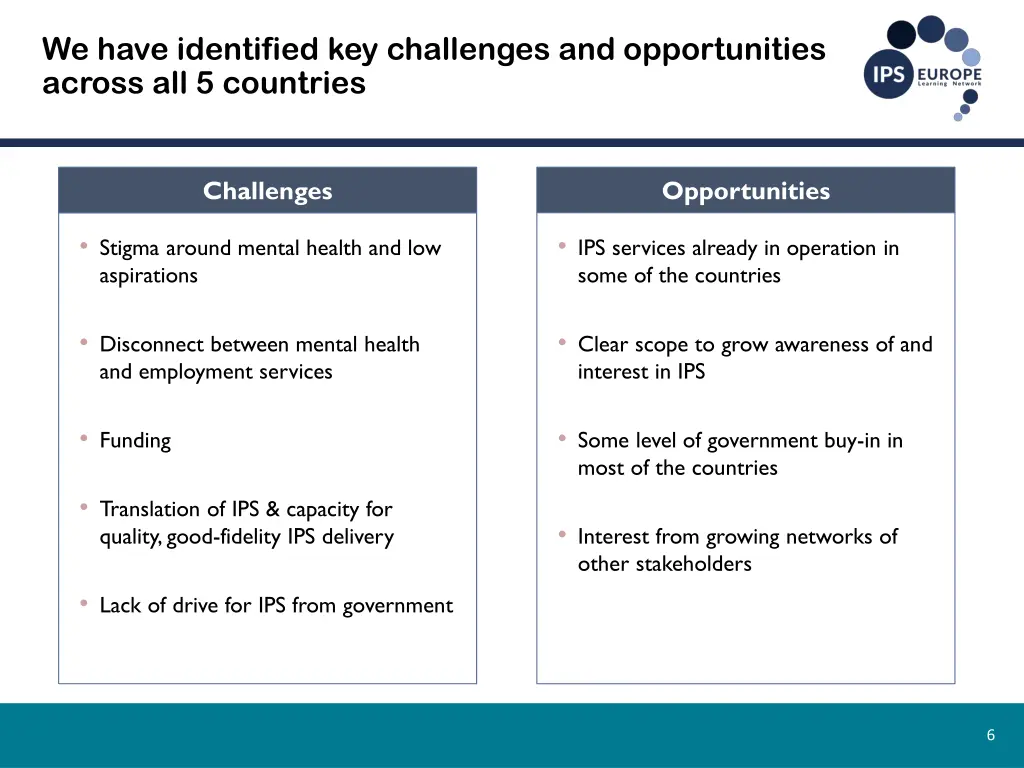 we have identified key challenges