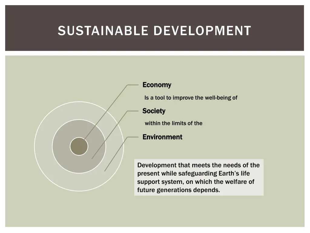 sustainable development