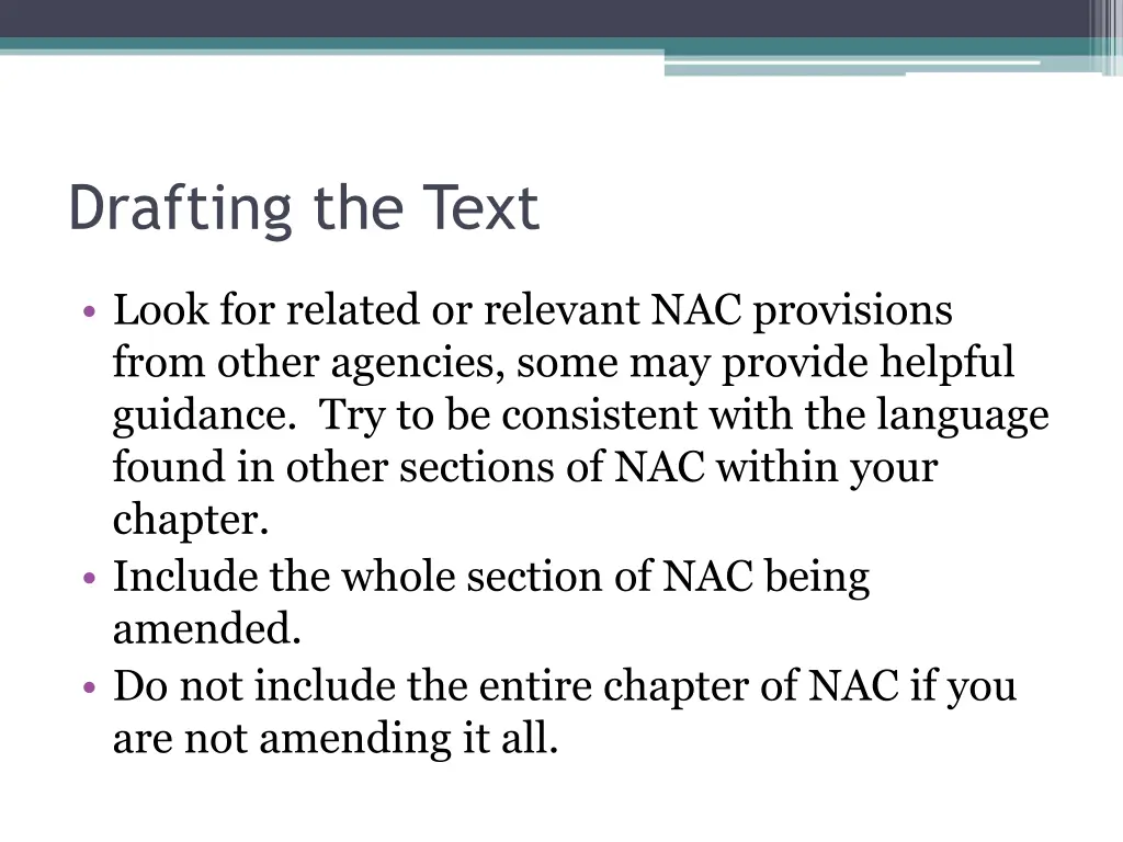 drafting the text 1
