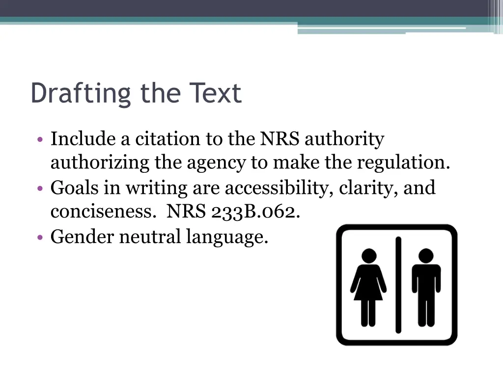 drafting the text