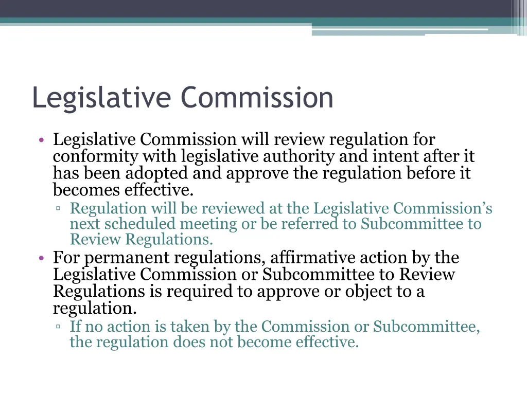 legislative commission