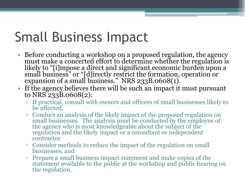 small business impact