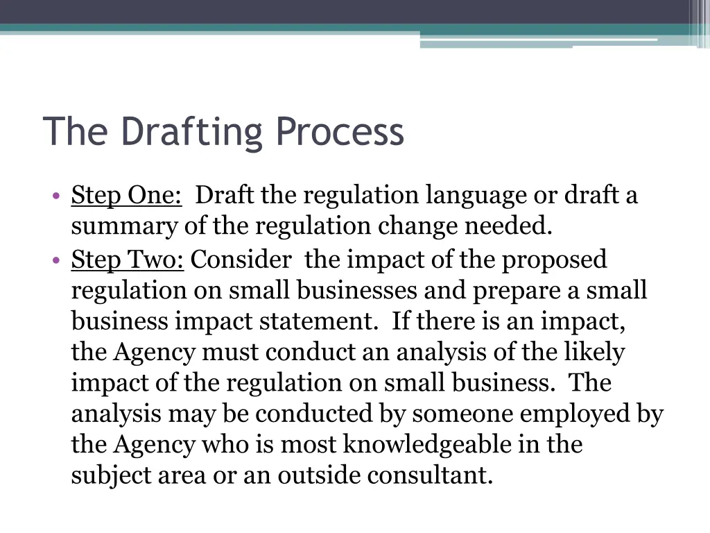 the drafting process