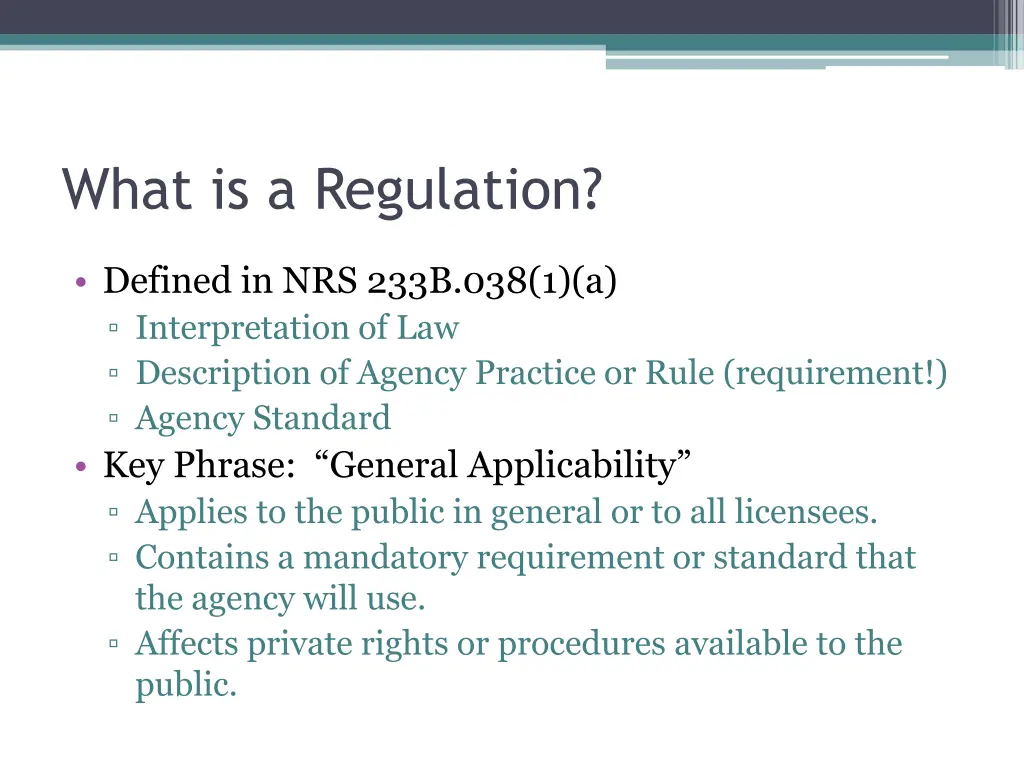 what is a regulation