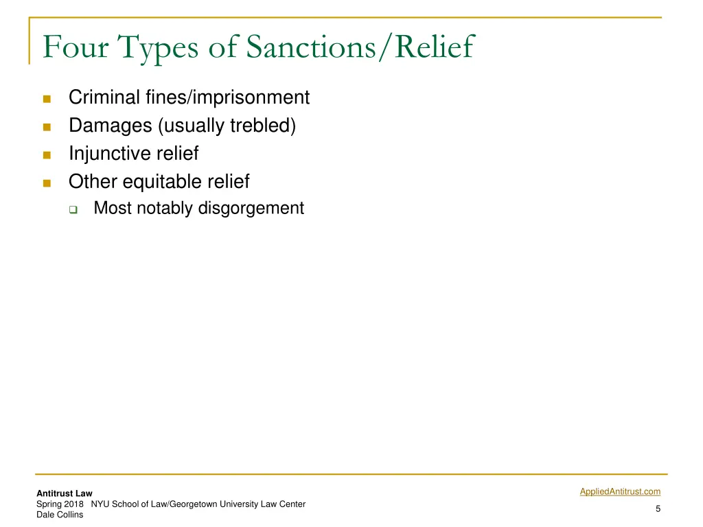 four types of sanctions relief