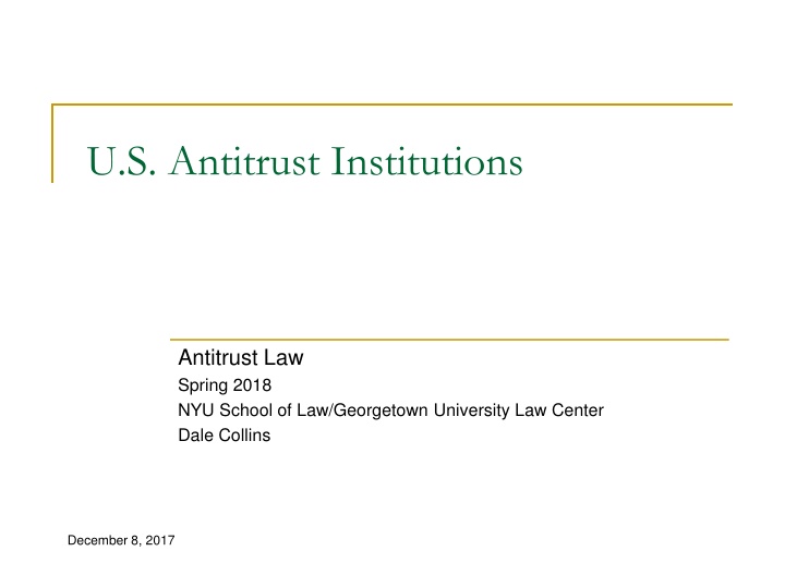 u s antitrust institutions