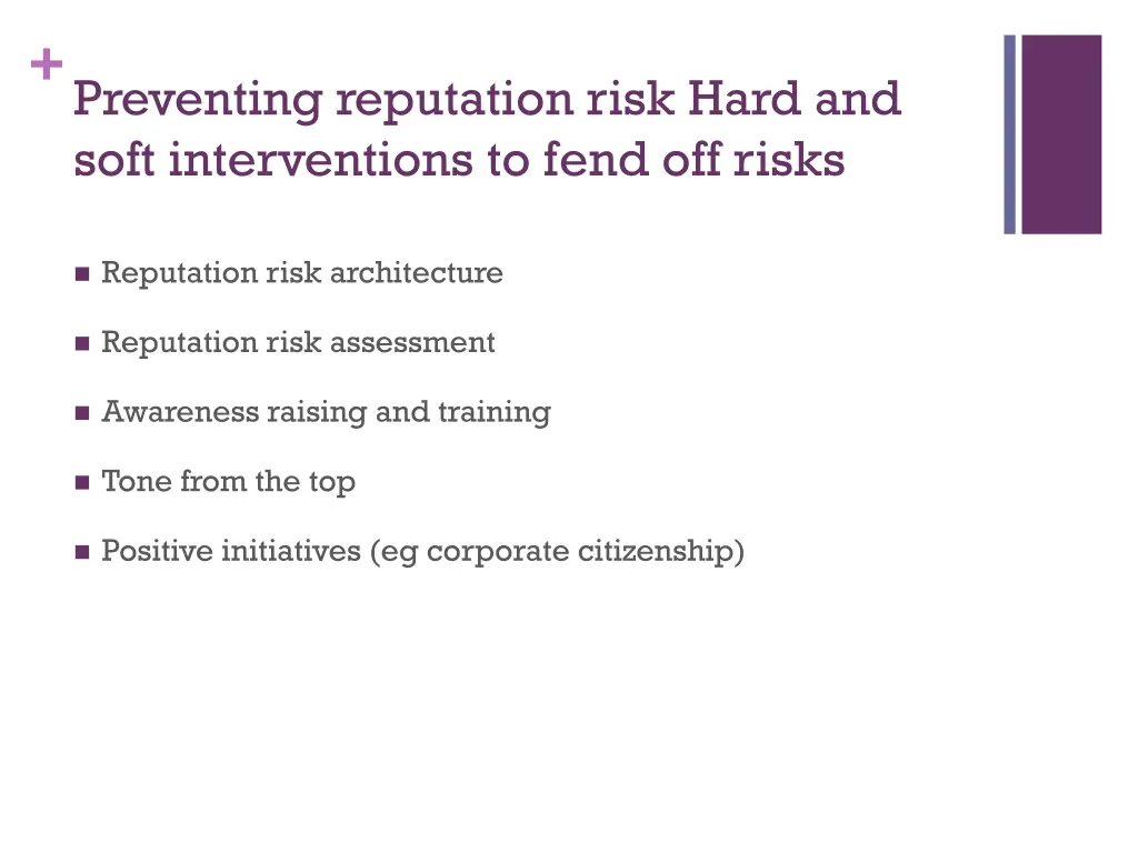 preventing reputation risk hard and soft