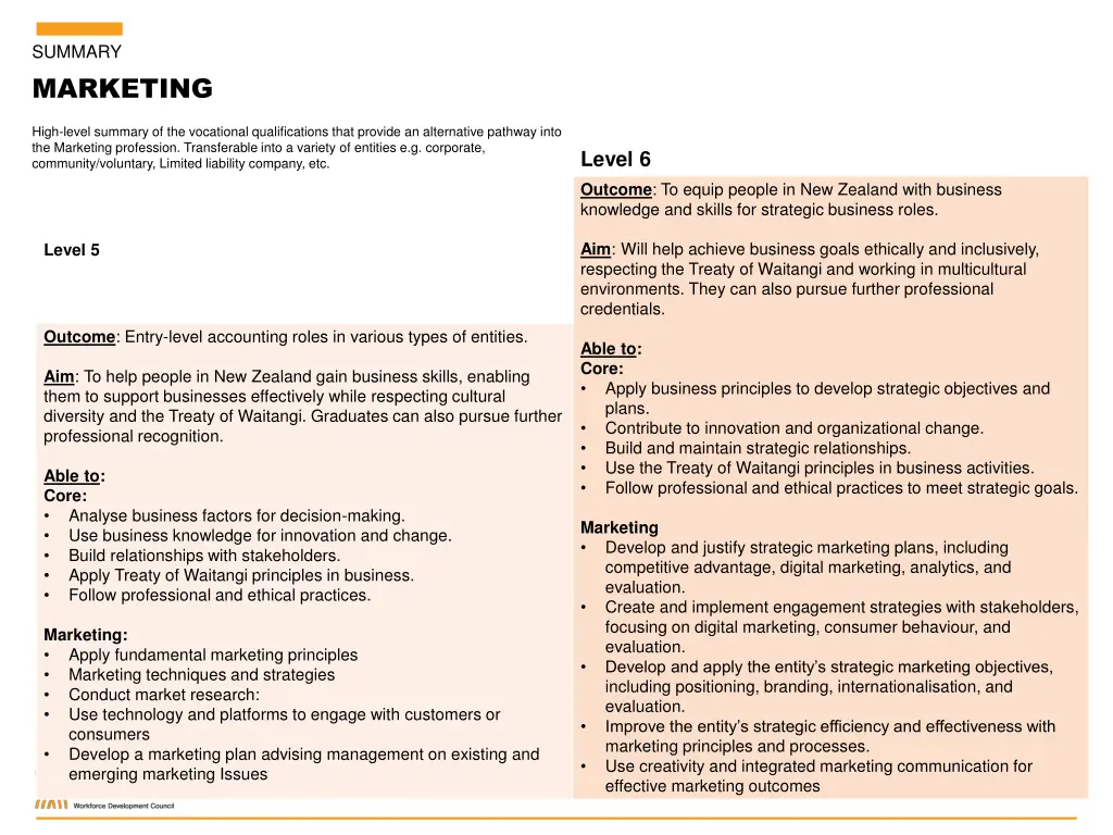 summary marketing