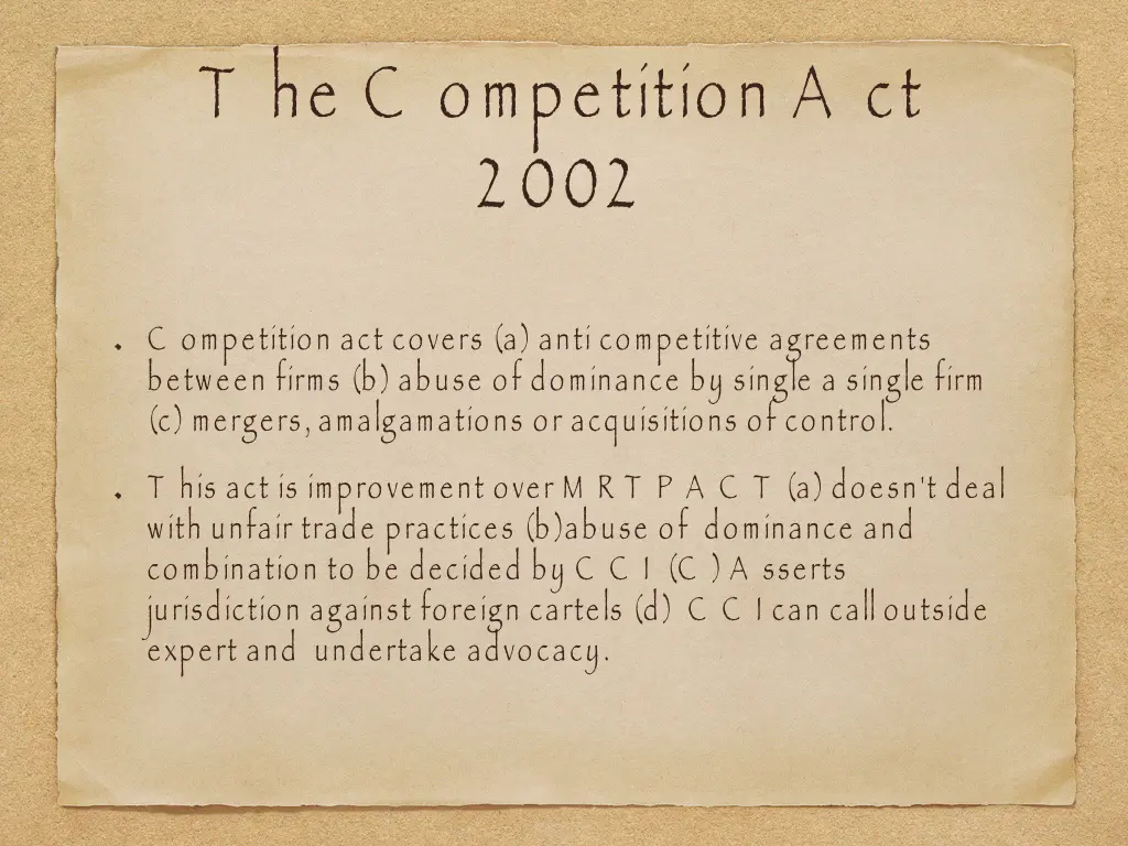 t he c ompetition a ct 2 002