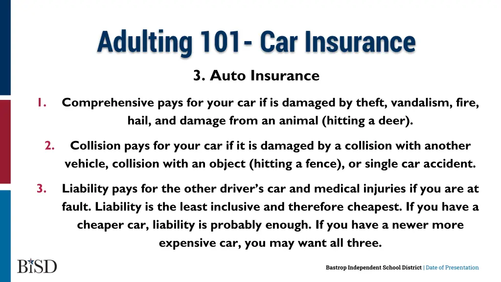 adulting 101 car insurance 3 auto insurance 1